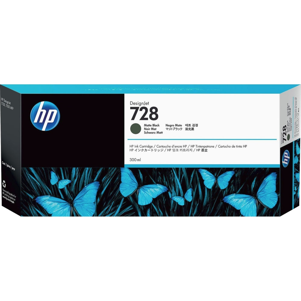 HP 728 Matte Black Ink Cartridge, F9J68A