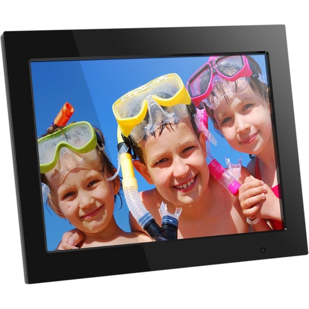 Aluratek ADMPF315F 15in High-Resolution Digital Photo Frame, 14in x 1.13in x 12in, Black