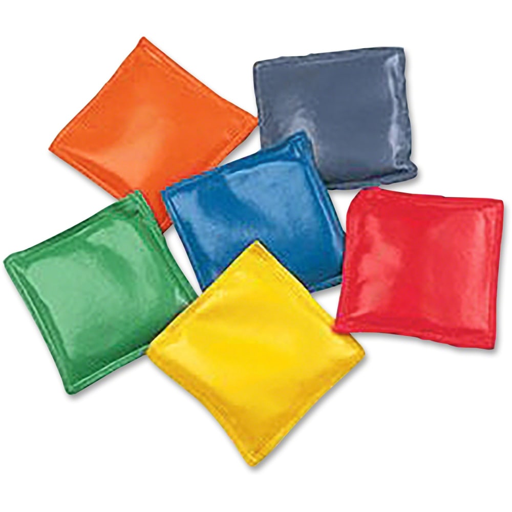 Champion Sports 4in Rainbow Bean Bags - 12 / Set - Assorted, Red, Yellow, Green, Orange