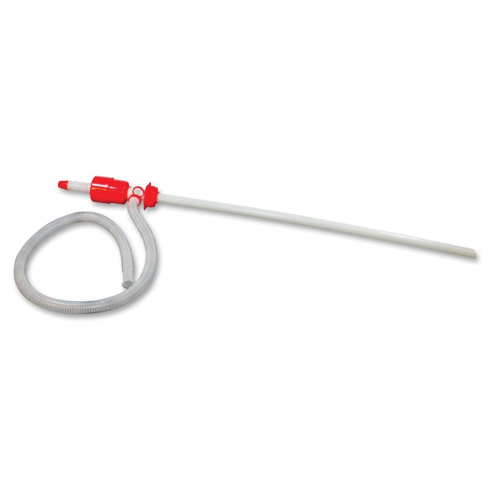 Impact Siphon Drum Pump - 4.6in Width x 45in Length - 6 / Carton - Red, White