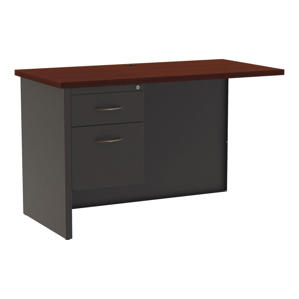 WorkPro Modular 48inW Left Return For Computer Desk, Charcoal/Mahogany