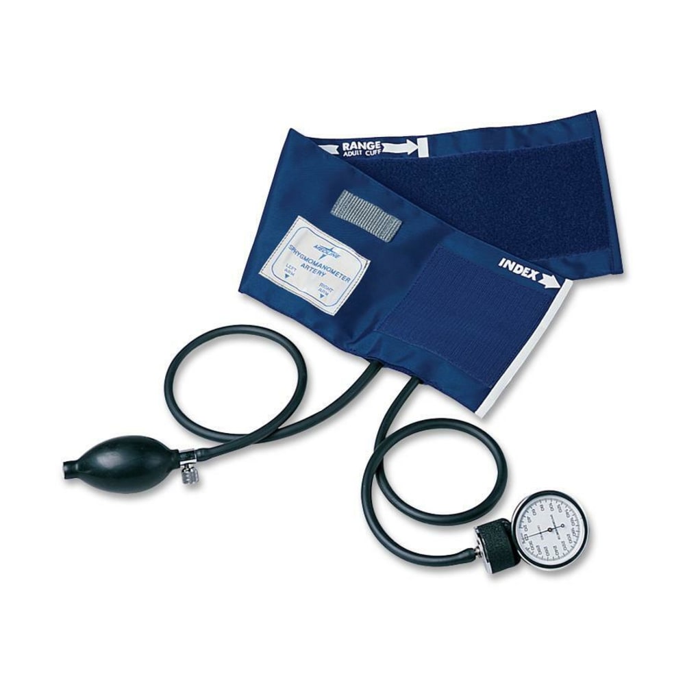 Medline Handheld Aneroid Sphygmomanometers, PVC, Adult, Blue