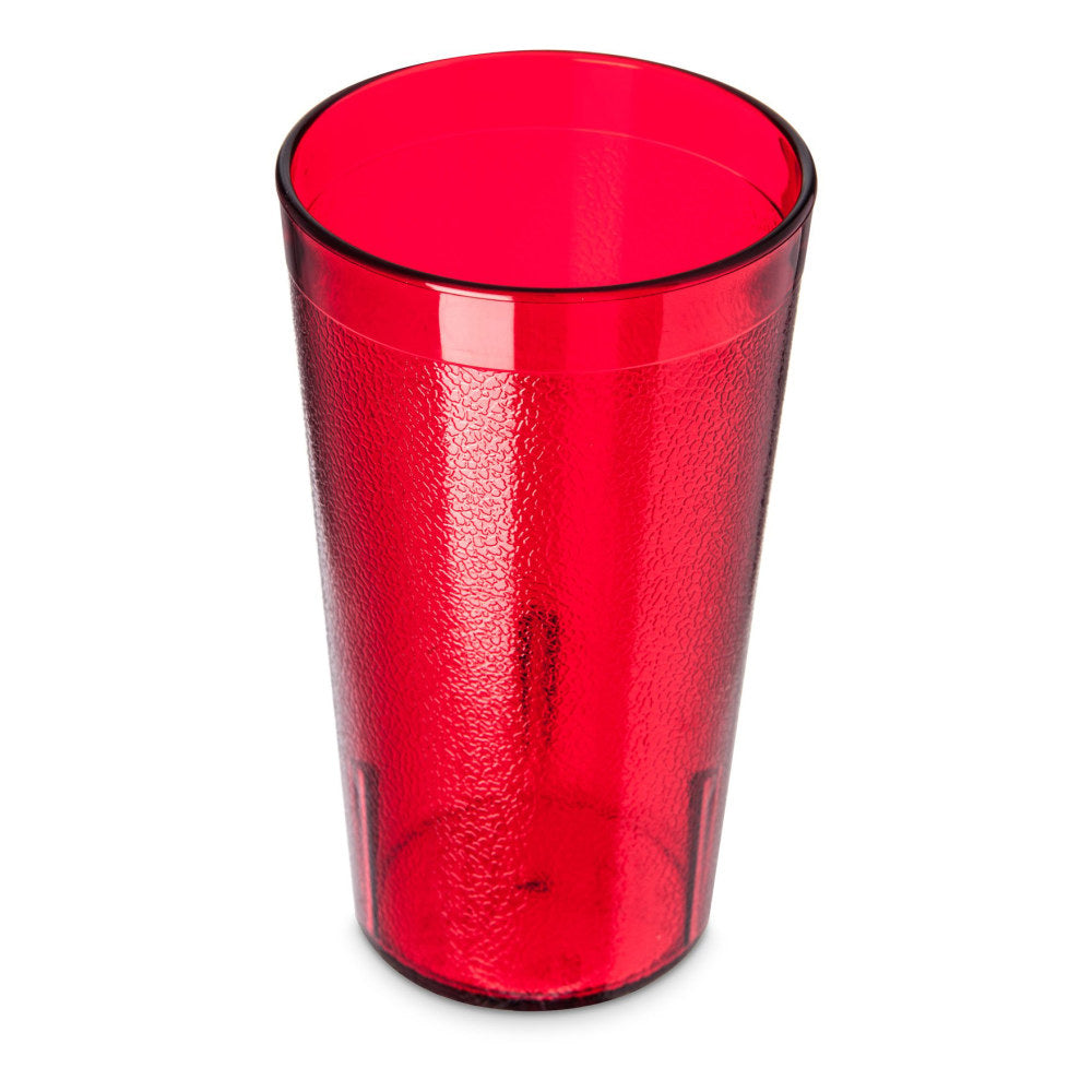 Carlisle Stackable SAN Plastic Tumblers, 12 Oz, Ruby, Pack Of 72