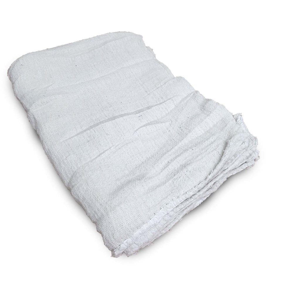 Pro-Clean Basics Industrial-Grade Shop Towels, 10in x 12in, White, Pack of 100 Towels