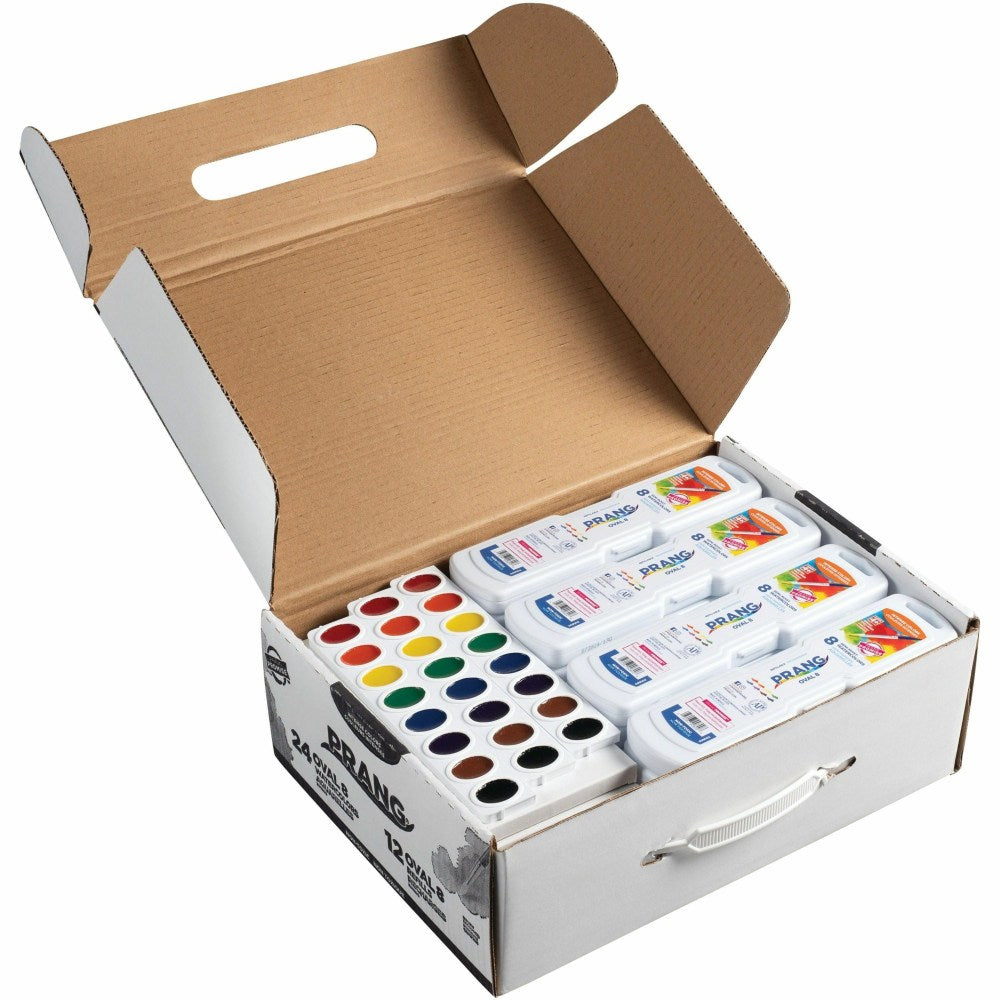 Prang Semi-Moist Watercolor Master Set, Assorted Colors, Set Of 36