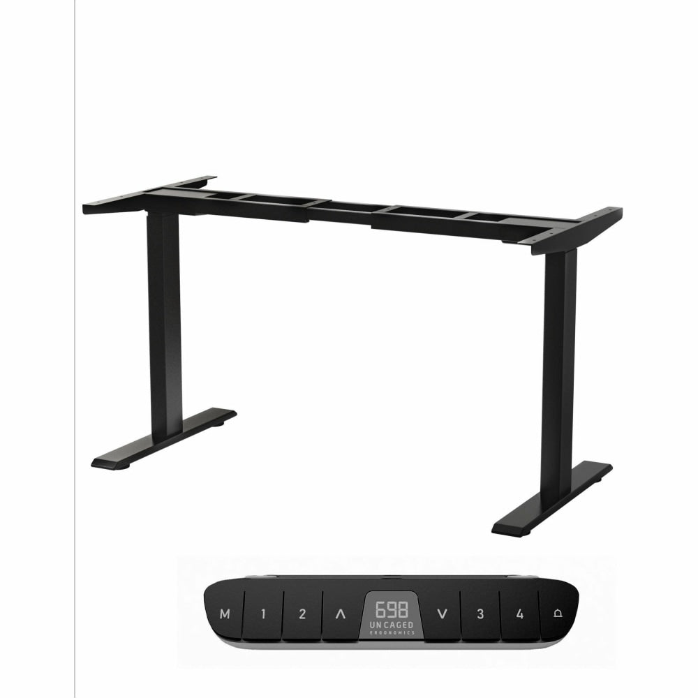 Rise Up Dual Motor Electric Standing Desk Frame with Memory Adjustable Height 27.2-45.3in Black