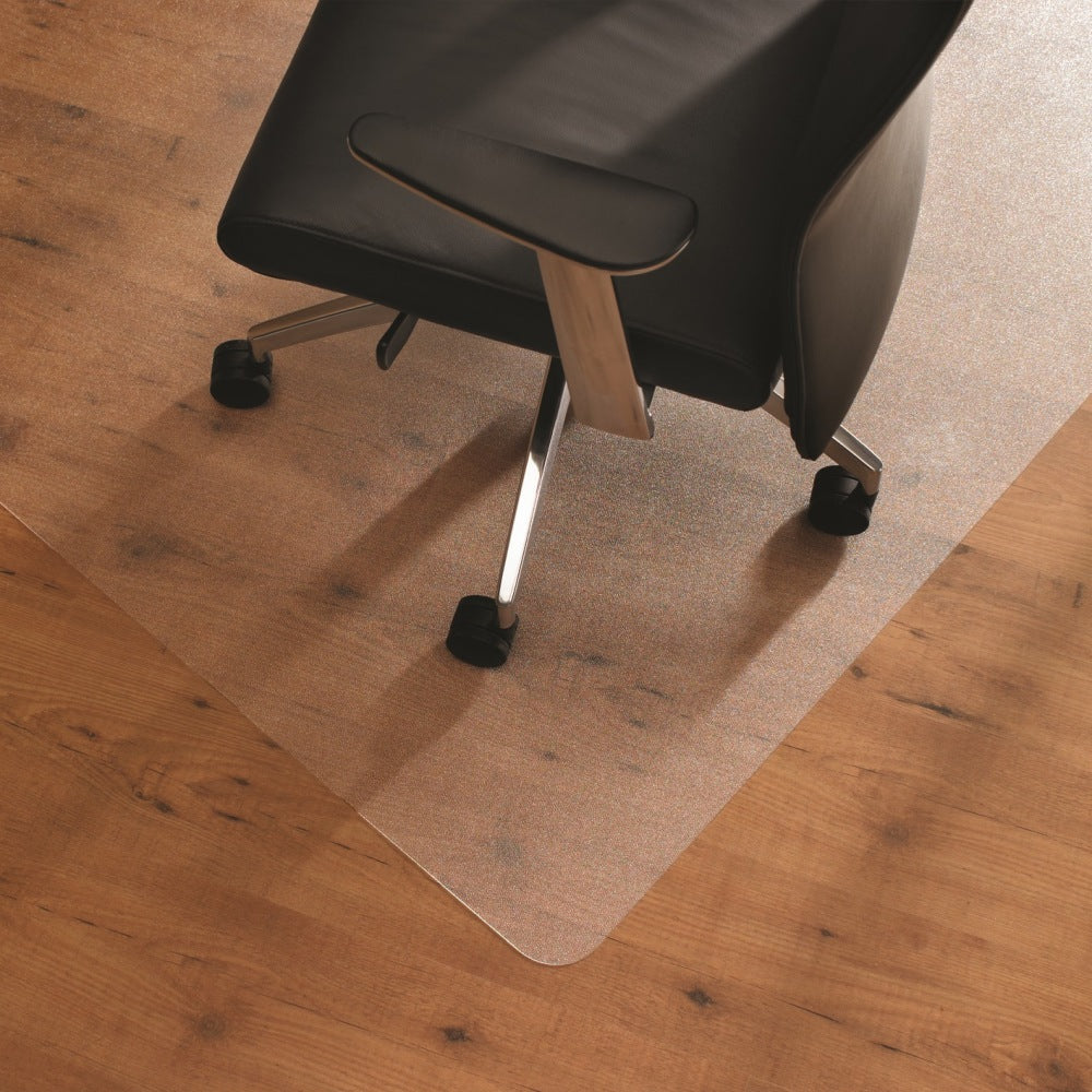 Floortex Ultimat Polycarbonate Corner Workstation Chair Mat For Hard Floors, 48in x 60in, Clear