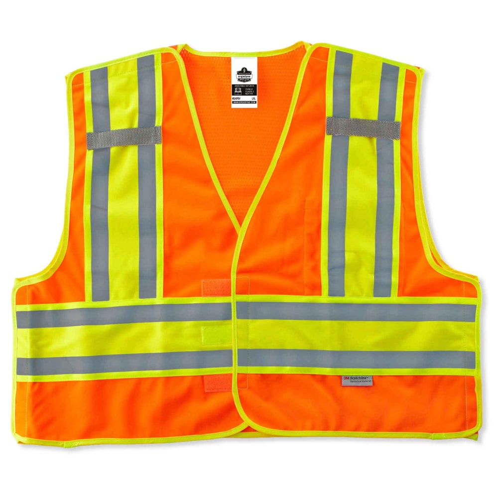 Ergodyne GloWear Safety Vest, Public, Type-P Class 2, XX-Large/3X, Orange, 8245PSV