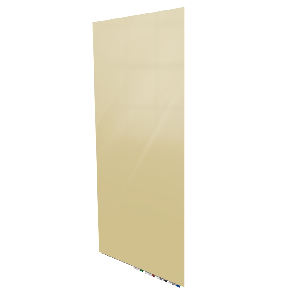 Ghent Aria Low-Profile Magnetic Glass Whiteboard, 120in x 48in, Beige