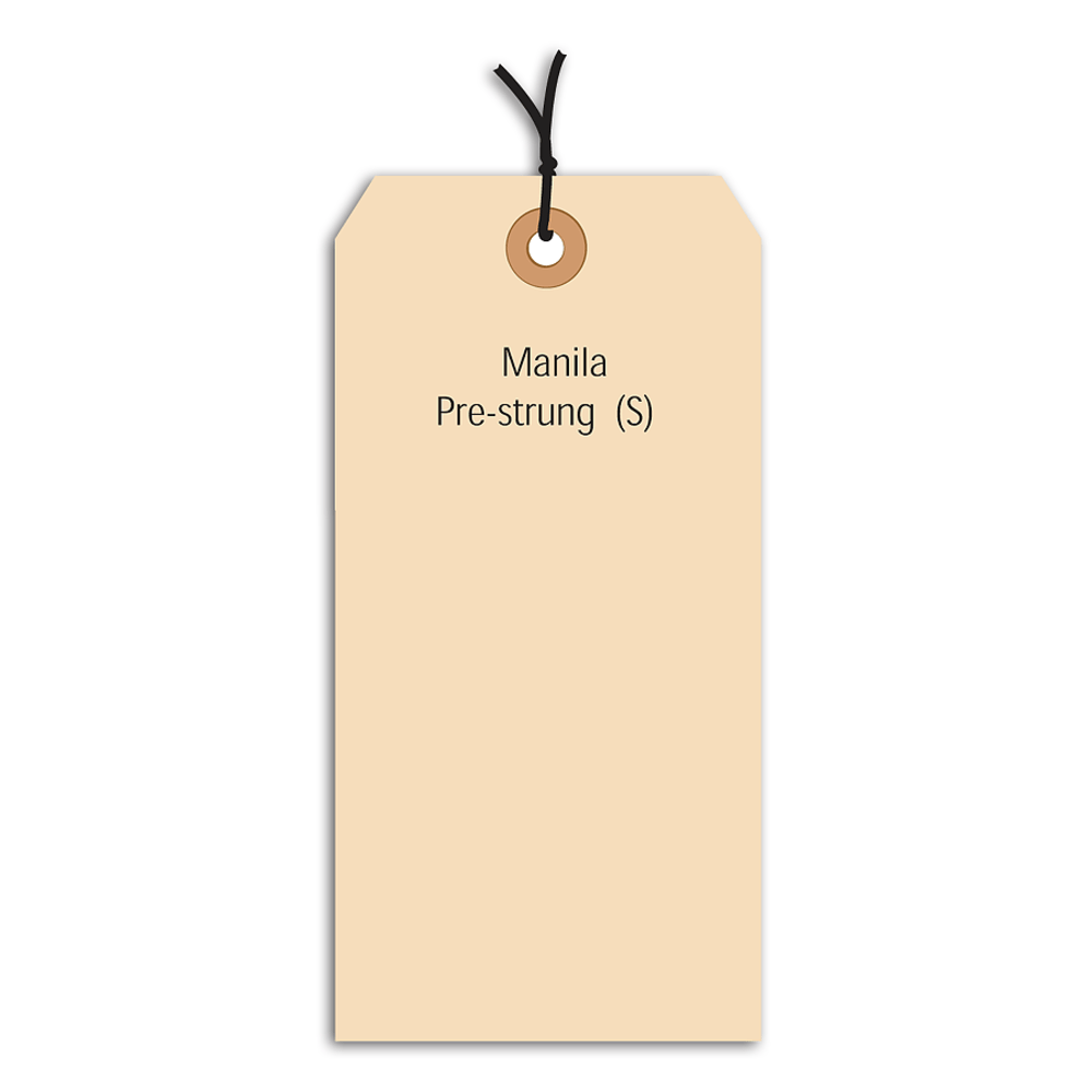 Partners Brand Prestrung Manila Shipping Tags, 13 Point, #6, 5 1/4in x 2 5/8in, Box Of 1,000