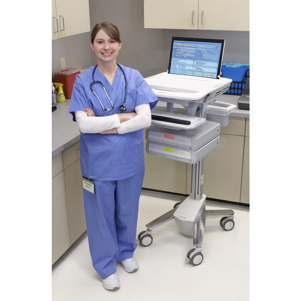 Ergotron StyleView Cart with LCD Pivot, 2 Drawers