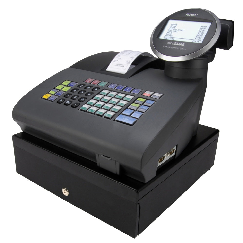 Royal 2000ML Electronic Cash Register, Black, ROY89396T