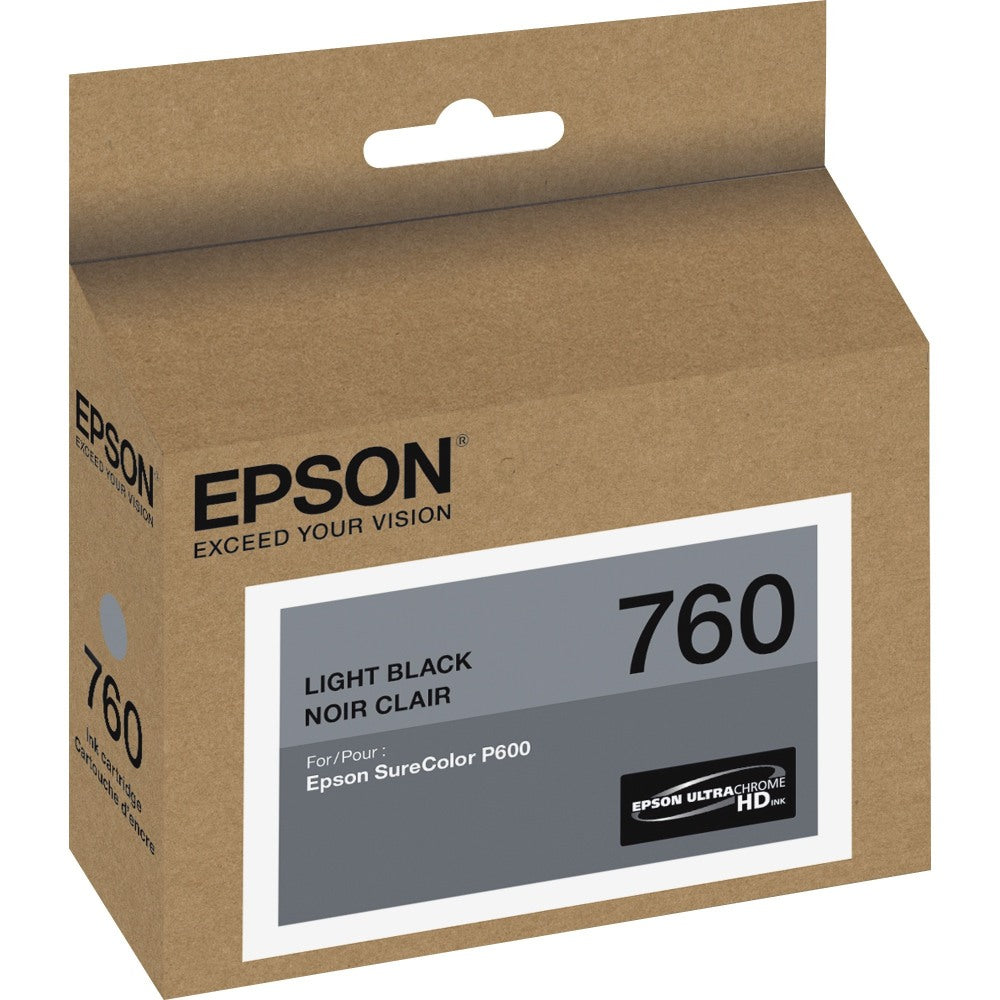 Epson UltraChrome HD T760 Original Ink Cartridge - Inkjet - Light Black - 1 Each