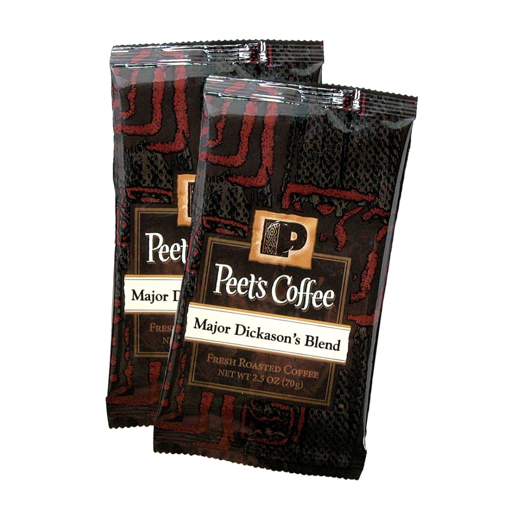 Peets Coffee & Tea Single-Serve Coffee Packets, Major Dickasons Blend Coffee, Carton Of 18