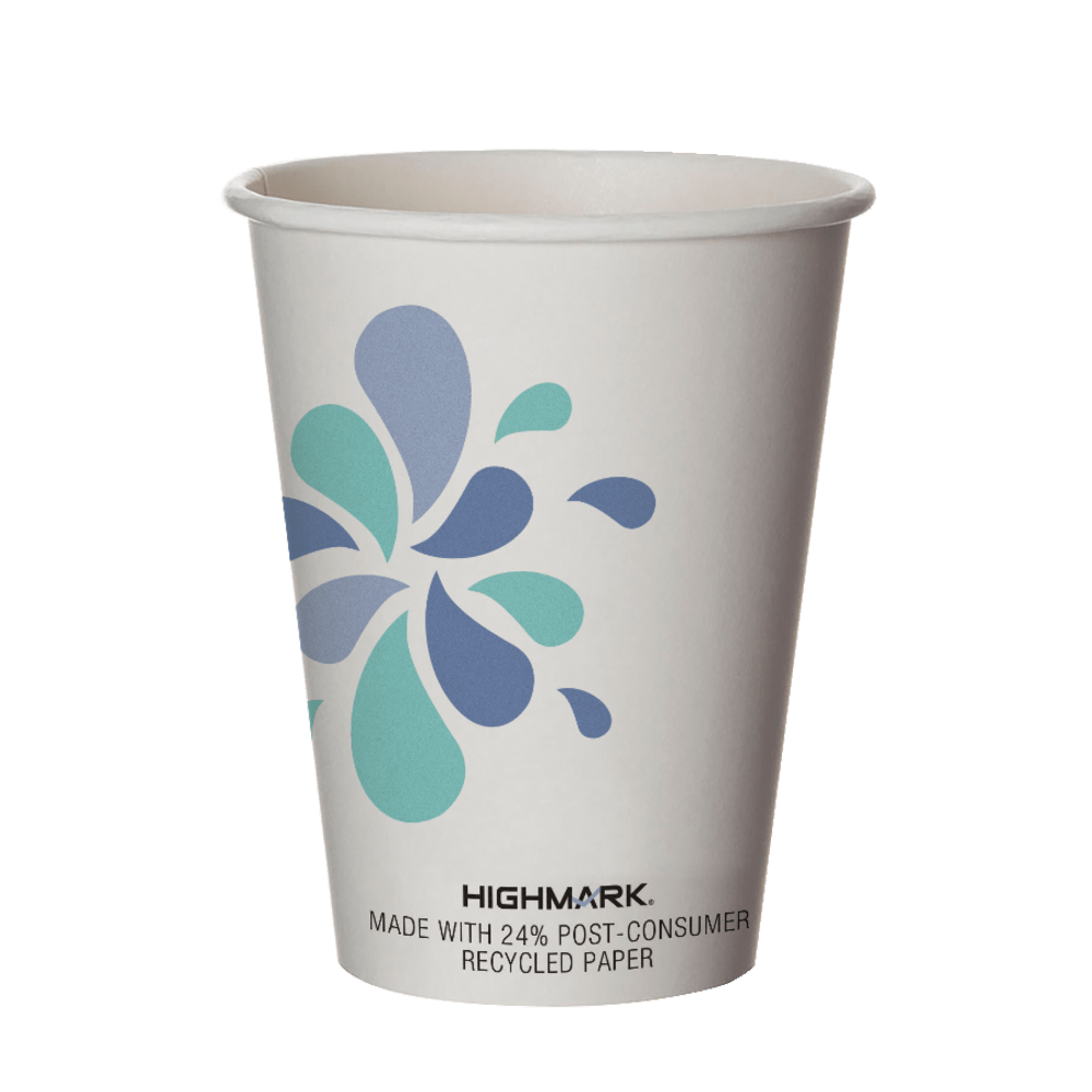 Highmark Hot Coffee Cups, 12 Oz, White, Pack Of 50