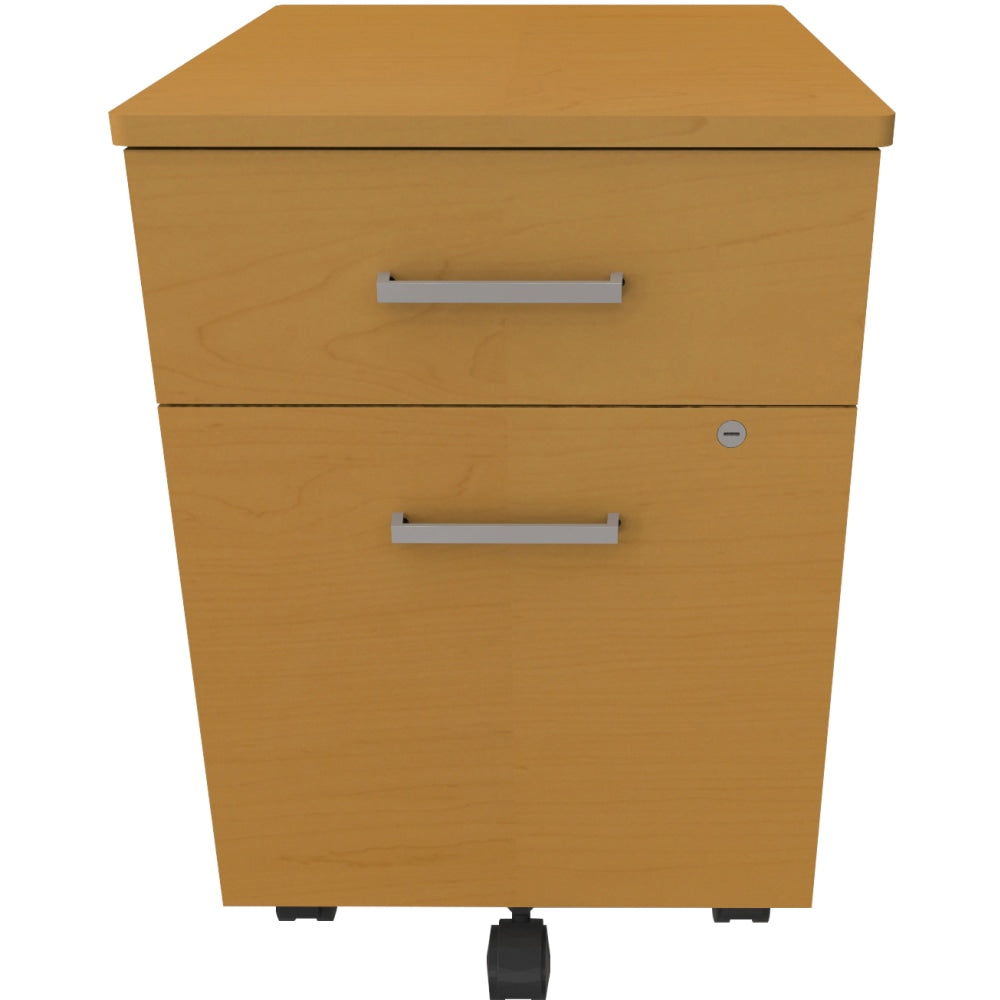 Linea Italia 20inD Mobile Vertical File Cabinet, Maple