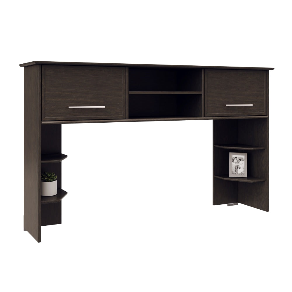 Realspace Koru 60inW Hutch For Koru L-Shaped Or Straight Computer Desks, Espresso Oak