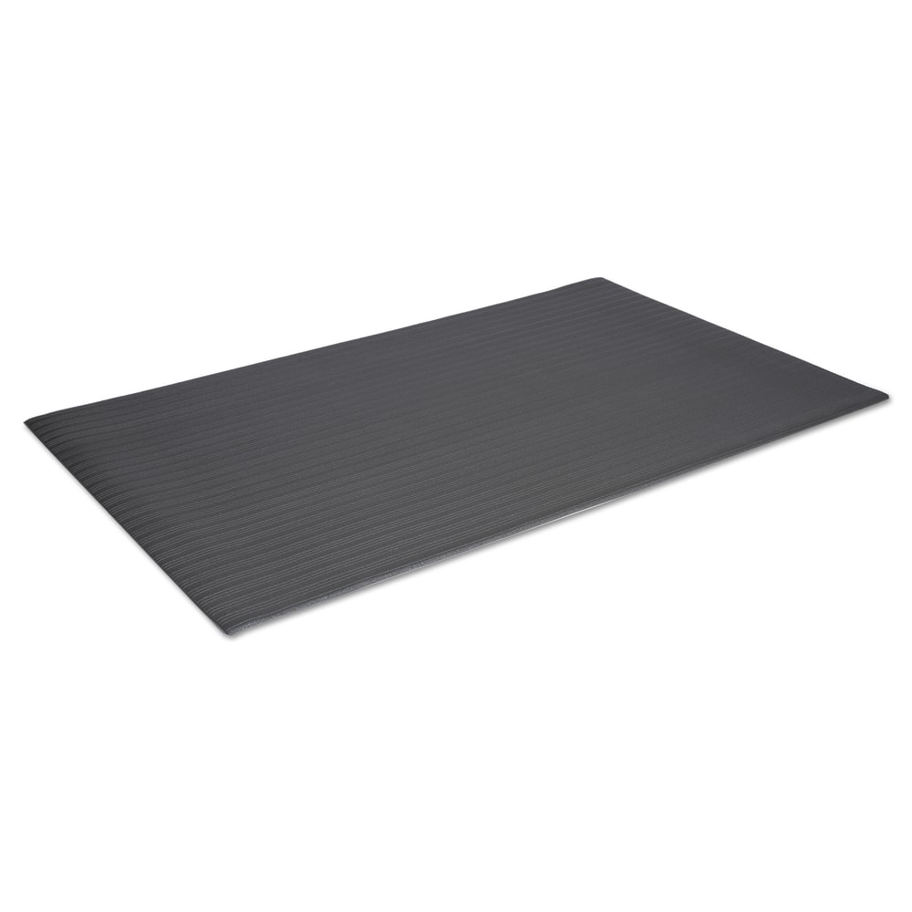 Crown Ribbed Vinyl Anti-Fatigue Mat, 2ft x 3ft, Black