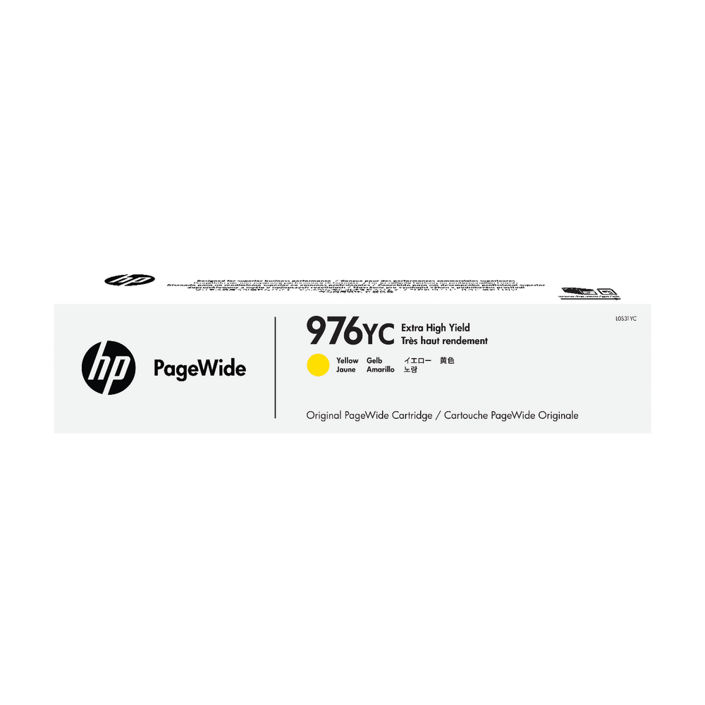 HP 976YC PageWide Contract Yellow Extra-High-Yield Ink Cartridge, L0S31YC