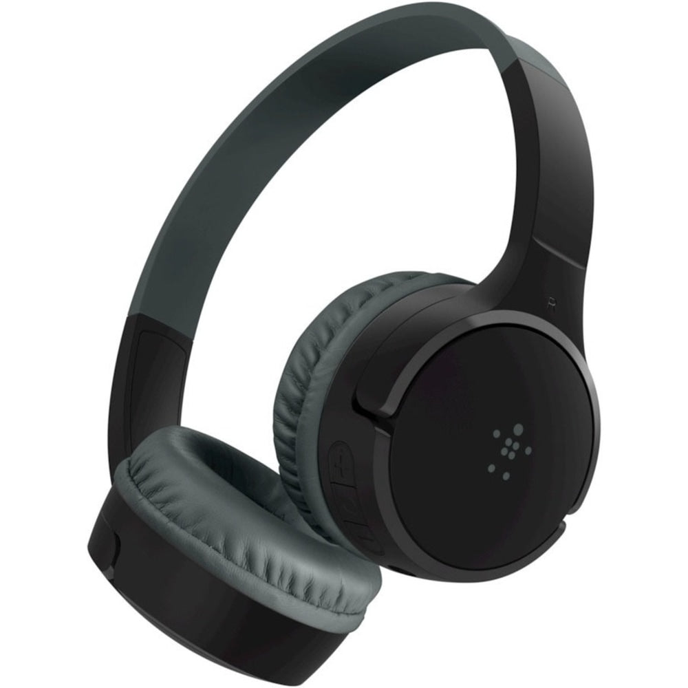 Belkin SoundForm Mini - Headphones with mic - on-ear - Bluetooth - wireless - 3.5 mm jack - black