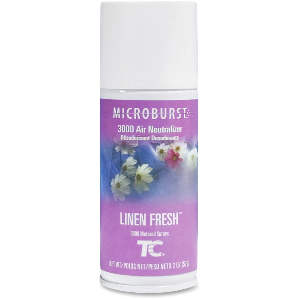 Rubbermaid Microburst 3000 Air Freshener Refills, Linen Fresh, 2 Oz, Case Of 12