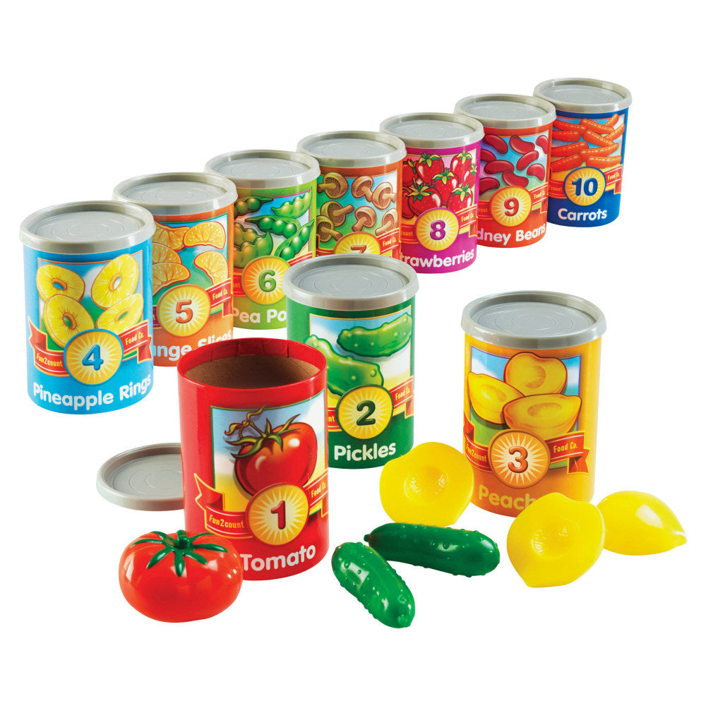 Learning Resources 1 To 10 Counting Cans Set, 4 1/4in x 3in, Pre-K To Grade 2