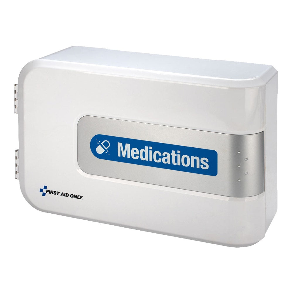 First Aid Only Smart Compliance Complete Medication Station, 9-3/4inH x 15-1/2inW x 5-1/4inD, White