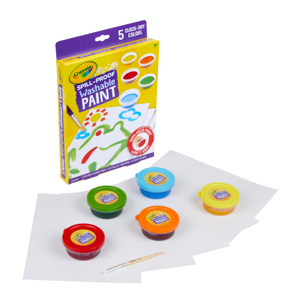 Crayola Spill-Proof Kids Washable Paint Set