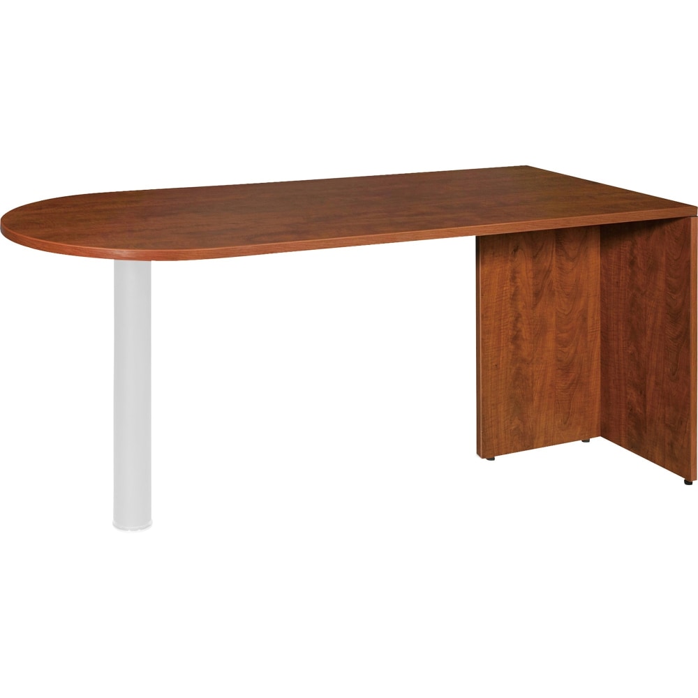 Lorell Essentials 66inW Desk Peninsula, Cherry