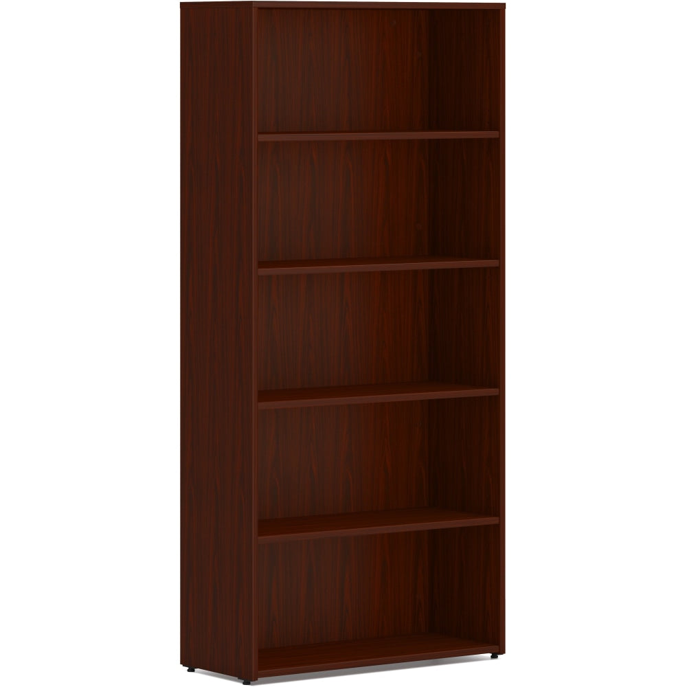 HON Mod 65inH 5-Shelf Bookcase, Mahogany