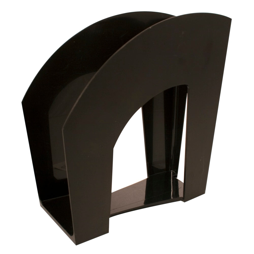 Office Depot Brand Arched Plastic Magazine File, 8 1/2in x 11in, Black