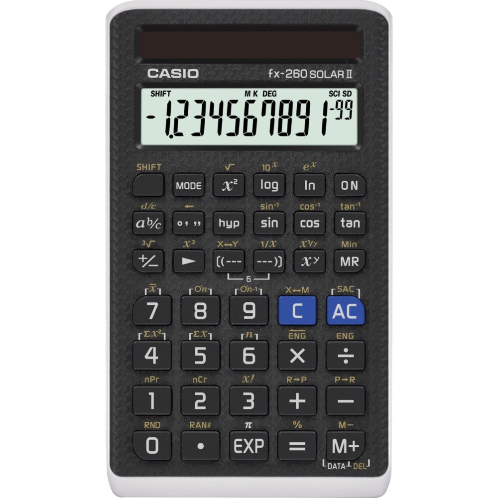 Casio Handheld Scientific Calculator, Black, FX260SOLARII