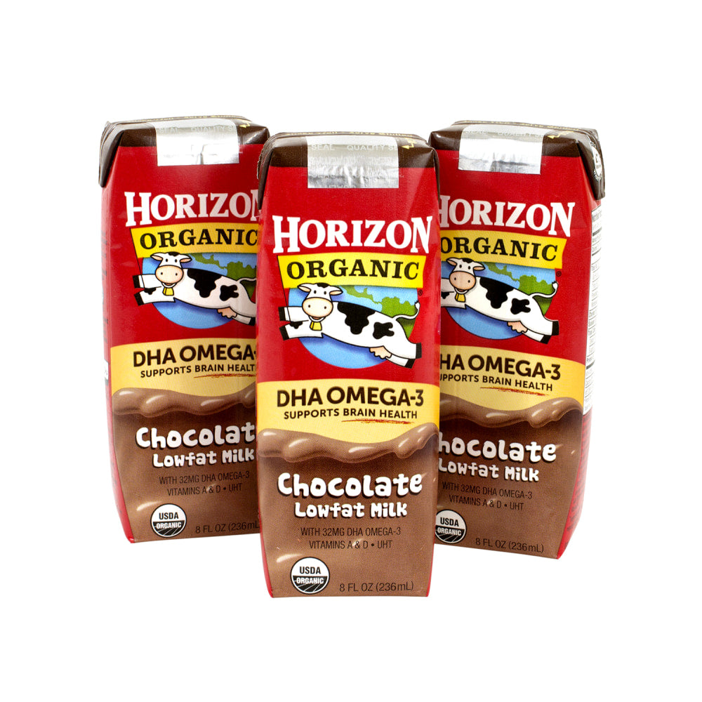 Horizon Organic Chocolate Low-Fat Milk Boxes, 8 Fl Oz, Pack Of 18