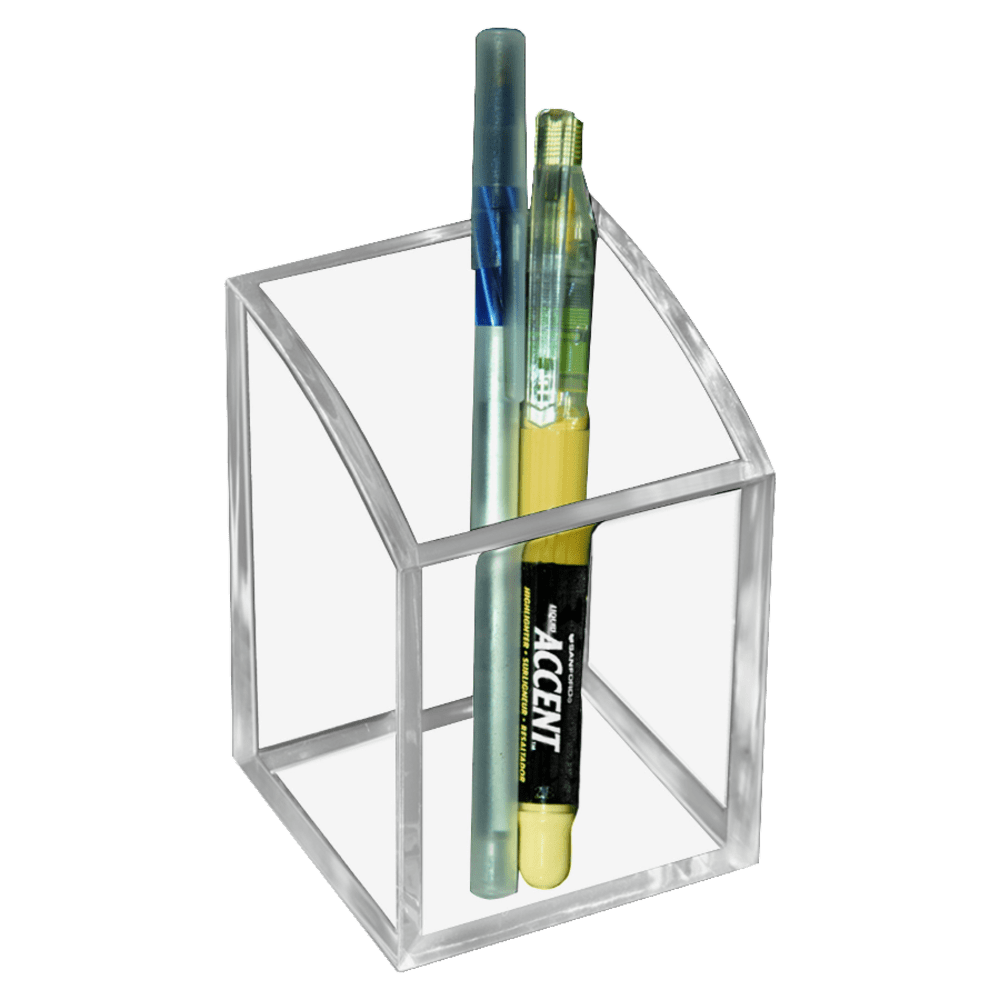 Kantek Pen Cup, 3in x 3in x 4 1/4in, Clear