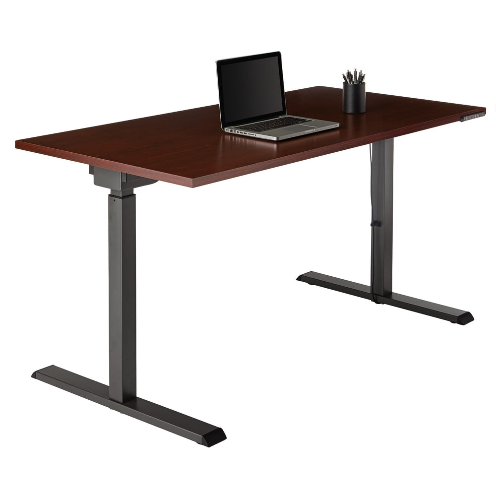 Realspace Magellan Performance Electric 60inW Height-Adjustable Standing Desk, Cherry