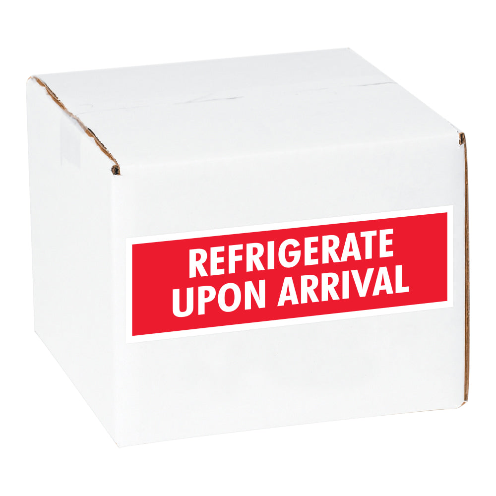 Tape Logic Preprinted Climate Shipping Labels, "Refrigerate Upon Arrival", DL1640, Rectangle, 2in x 8in, Red/White, Roll Of 500