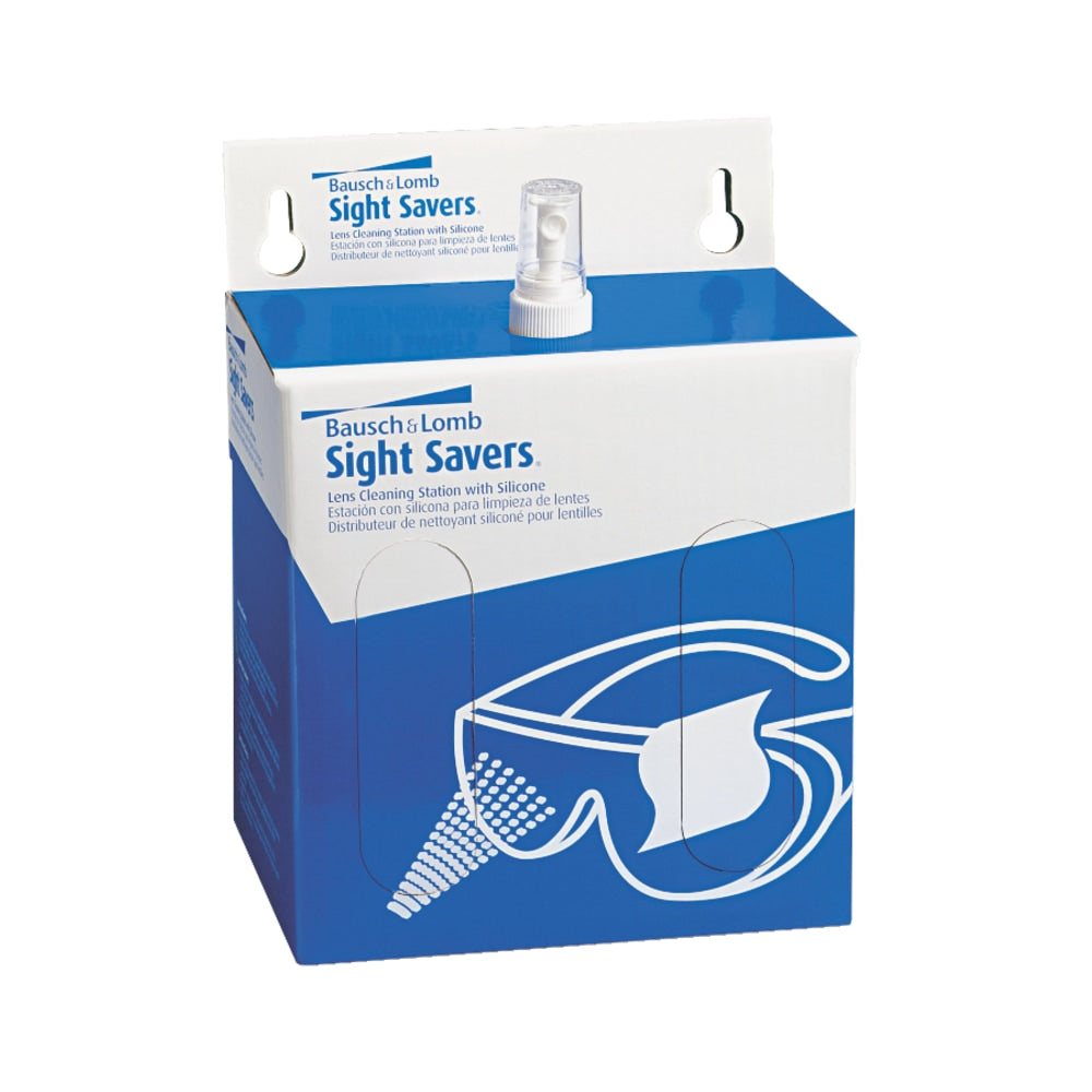 Bausch & Lomb Sight Savers Lens Cleaning Station - 1,520 Absorbent Lens Cleaning Tissues - 16 oz. Cleaner