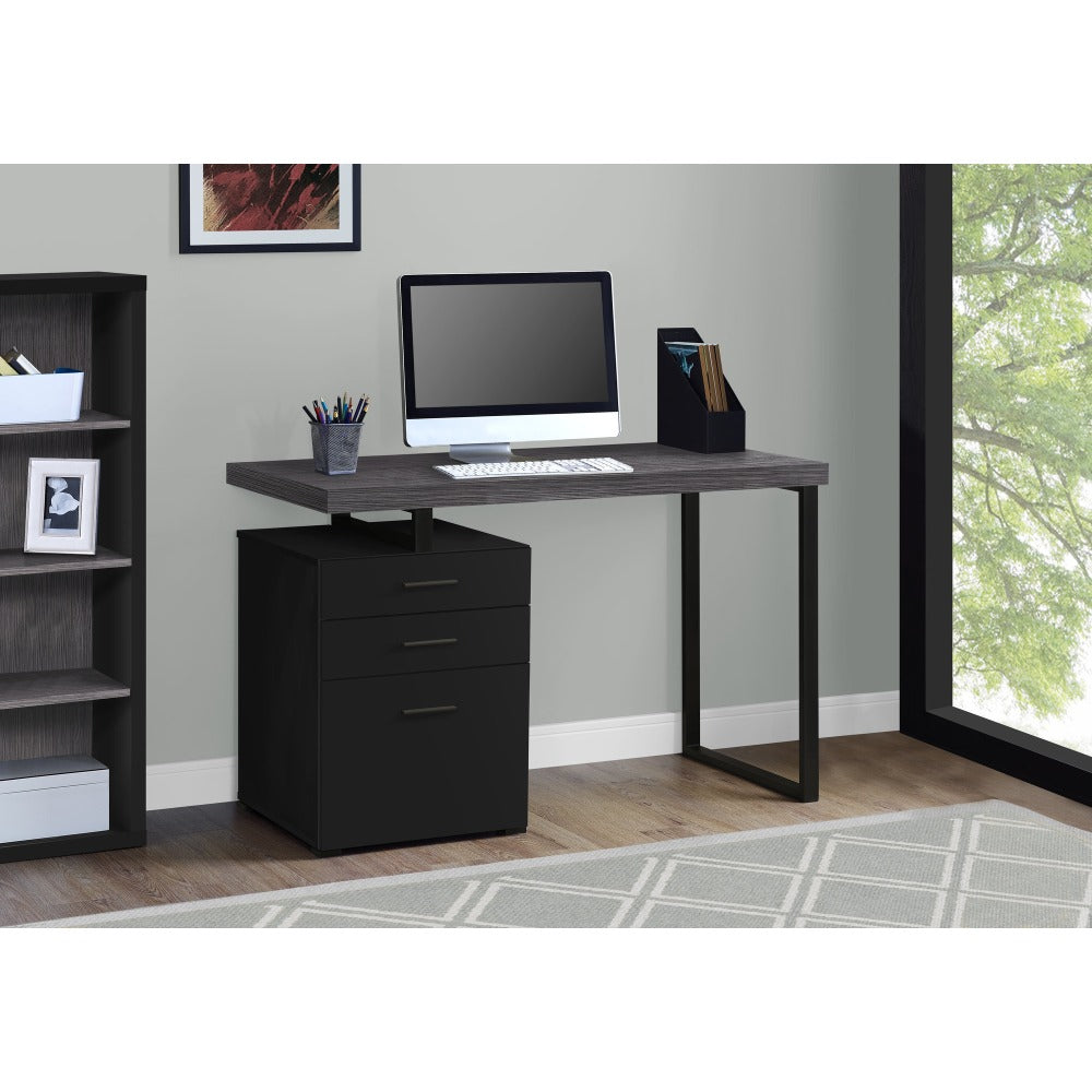 Monarch Specialties Melody 48inW Computer Desk, Black/Gray