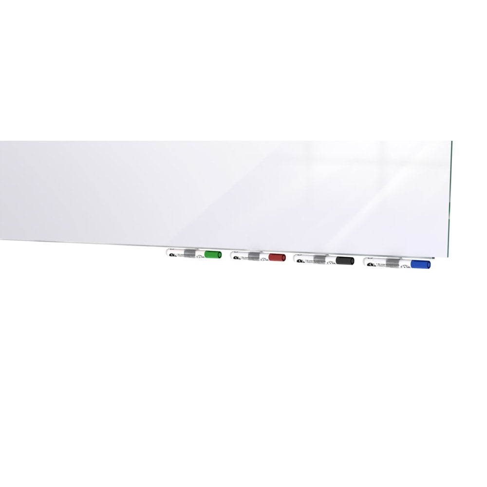 Ghent Aria Low Profile Glassboard, Magnetic, 36inH x 72inW, White