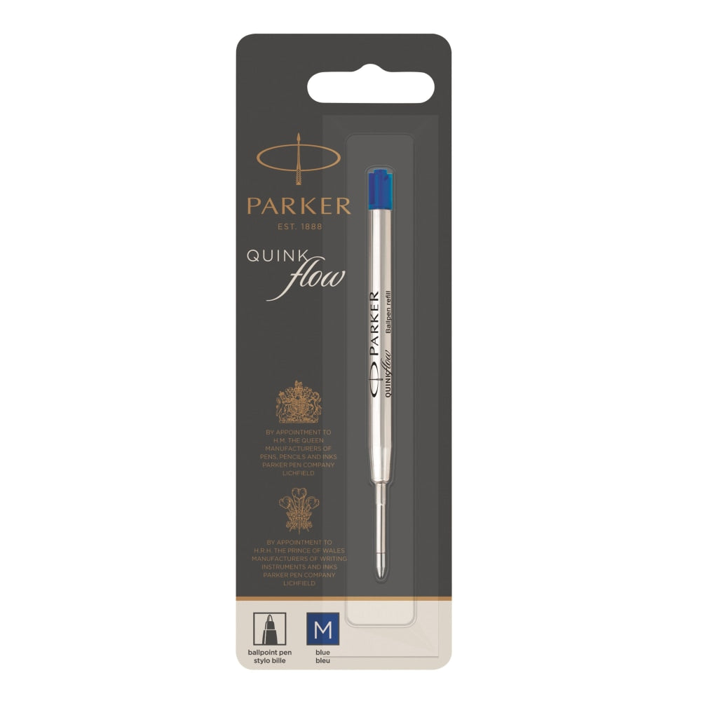 Parker Ballpoint Pen Refill, Medium Point, 1.0 mm, Blue