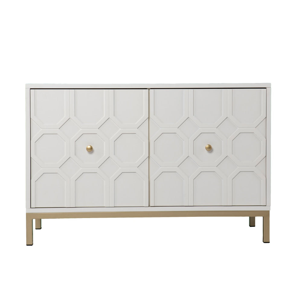 SEI Furniture Gramdlynn 2-Door 40inW Accent Cabinet, White