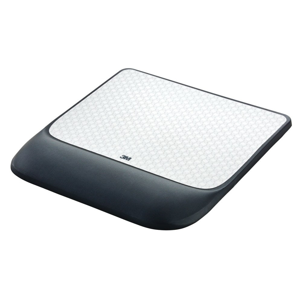 3M Precise Mouse Pad With Gel Wrist Rest, Gray/Black