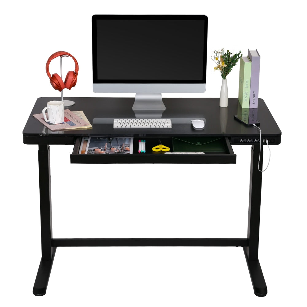 FlexiSpot Comhar Electric 48inW Height Adjustable Desk, Black