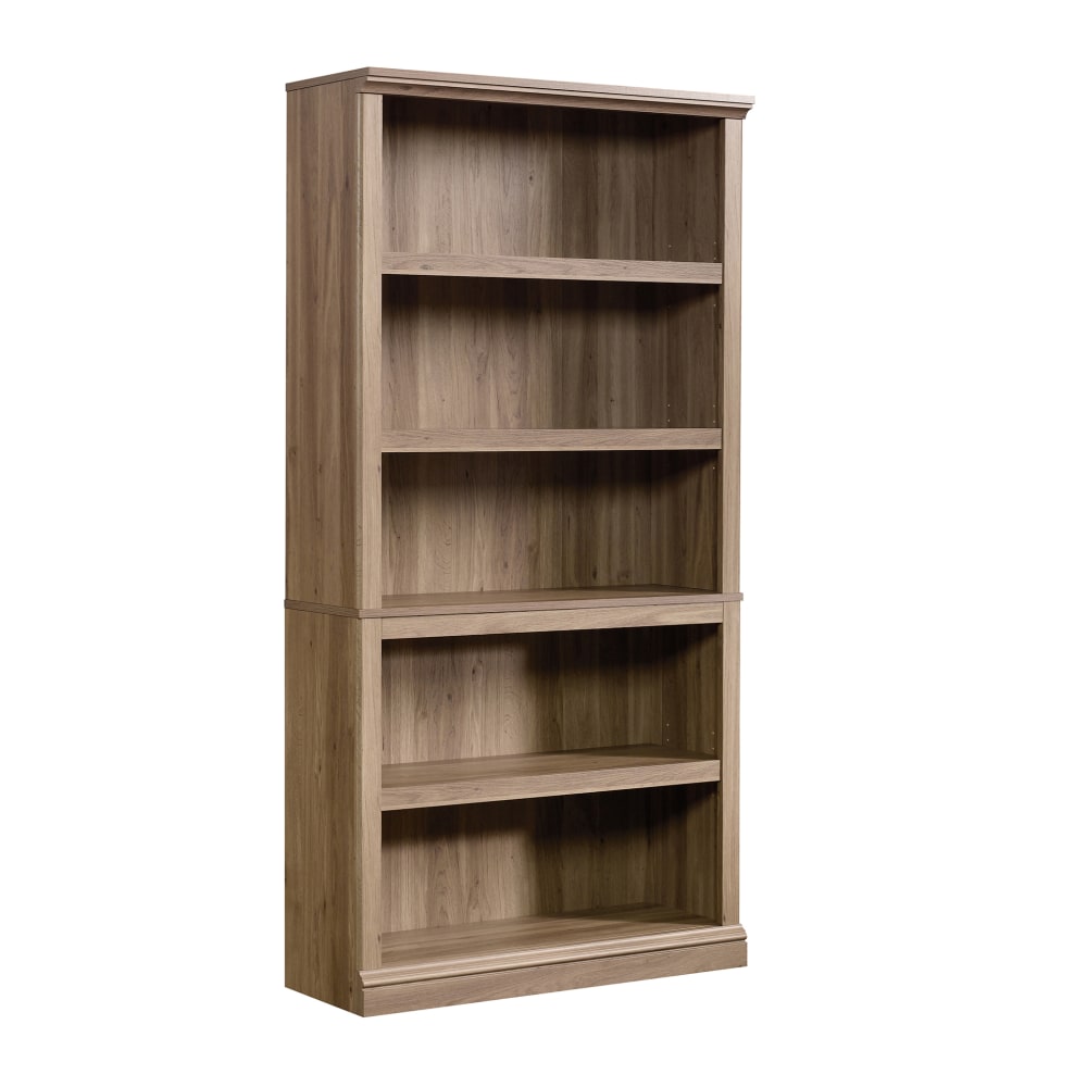 Sauder Select 69 13/16inH 5-Shelf Transitional Bookcase, Oak/Light Finish, Standard Delivery