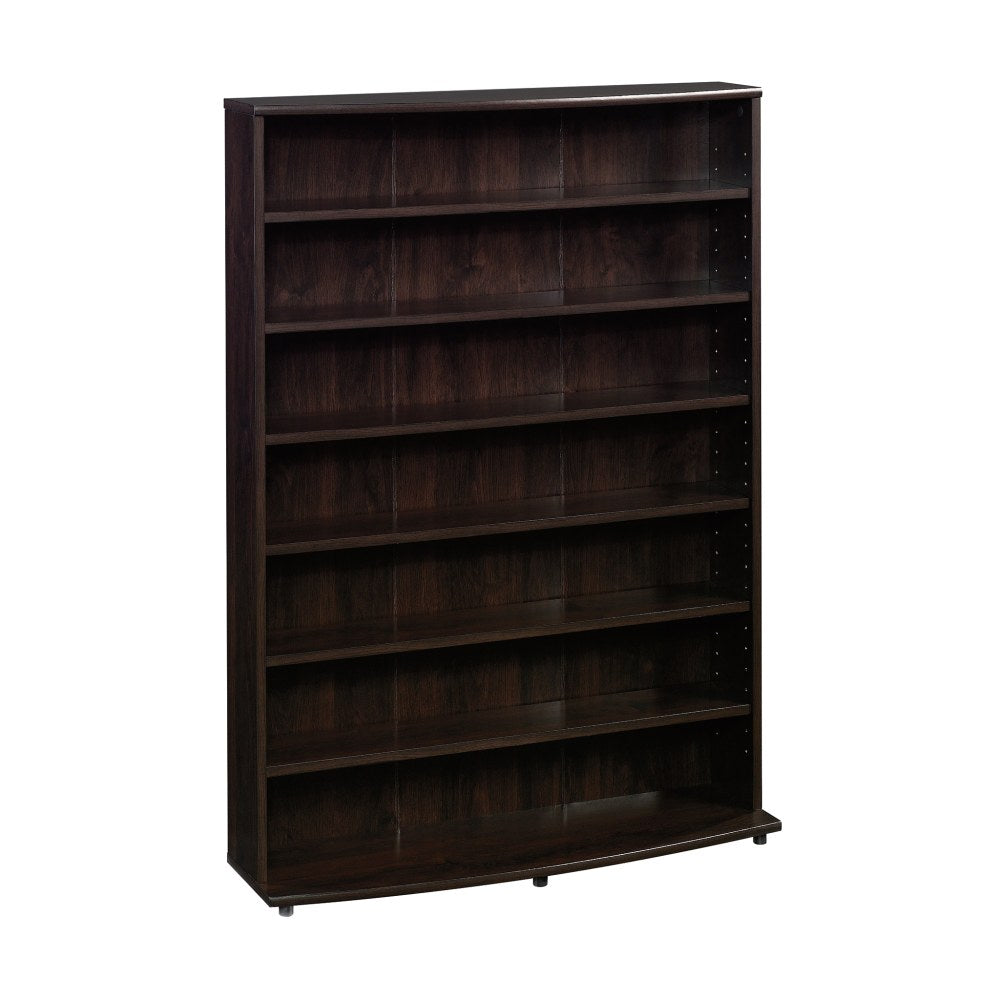 Sauder Select Multimedia 7-Shelf Storage Tower, 45-3/8inH x 32-1/2inW x 9-3/4inD, Cinnamon Cherry