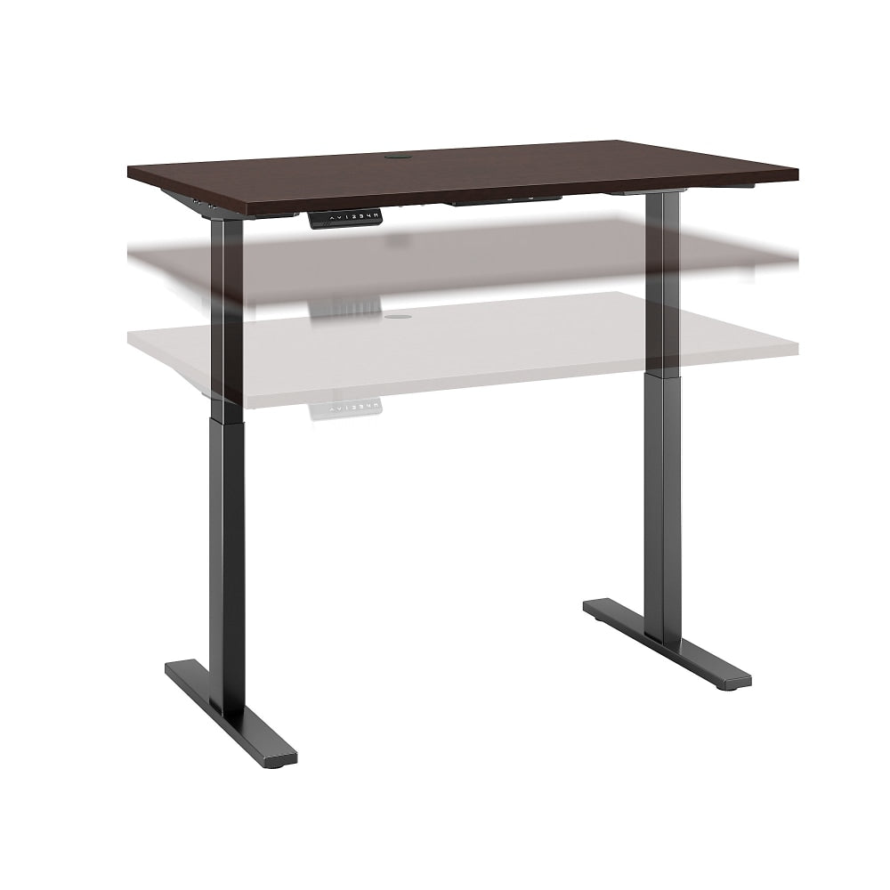 Bush Business Furniture Move 60 Series Electric 48inW x 24inD Height Adjustable Standing Desk, Mocha Cherry/Black Base, Standard Delivery