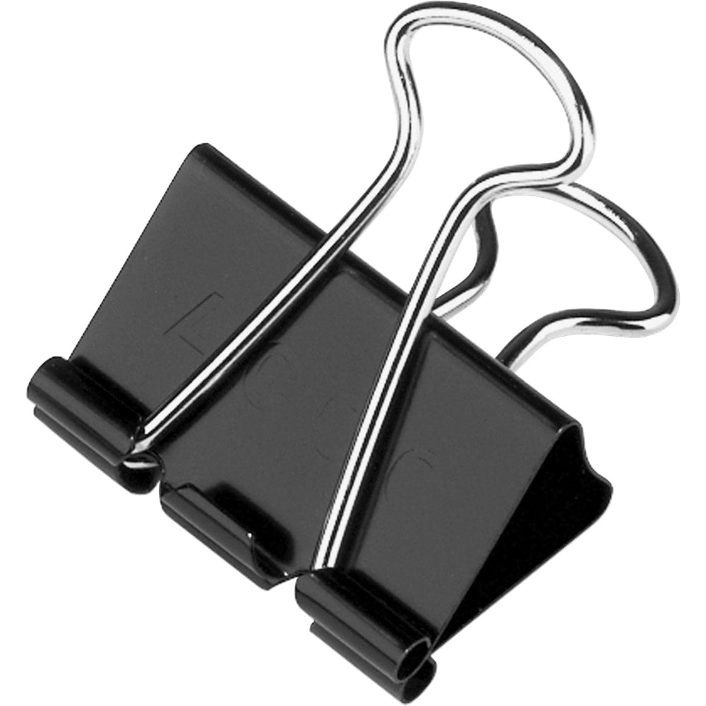 OIC Binder Clips, Medium, 1 1/4in, Black, Box Of 12