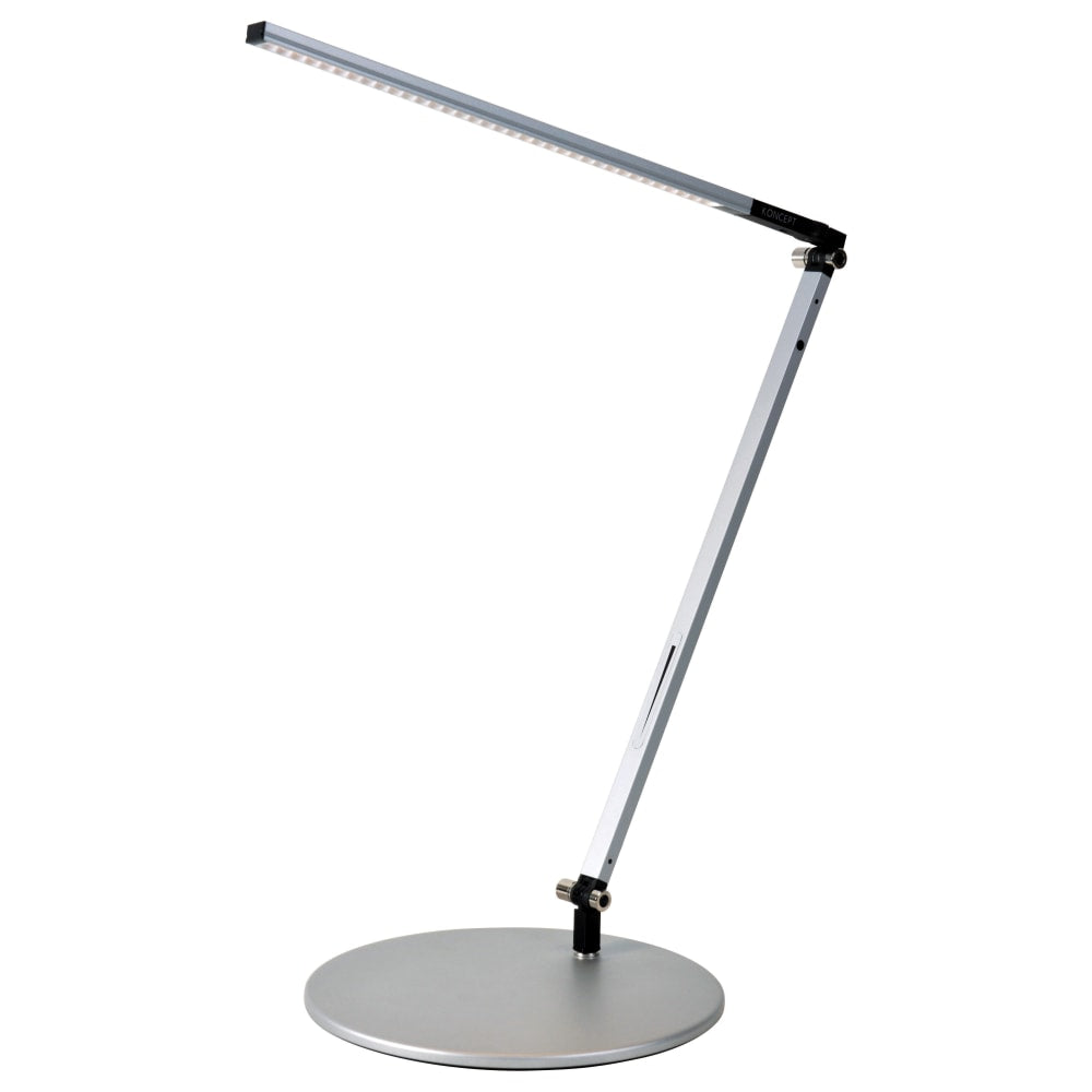 Koncept Z-Bar Solo LED Desk Lamp, Cool Light, 18inH, Silver