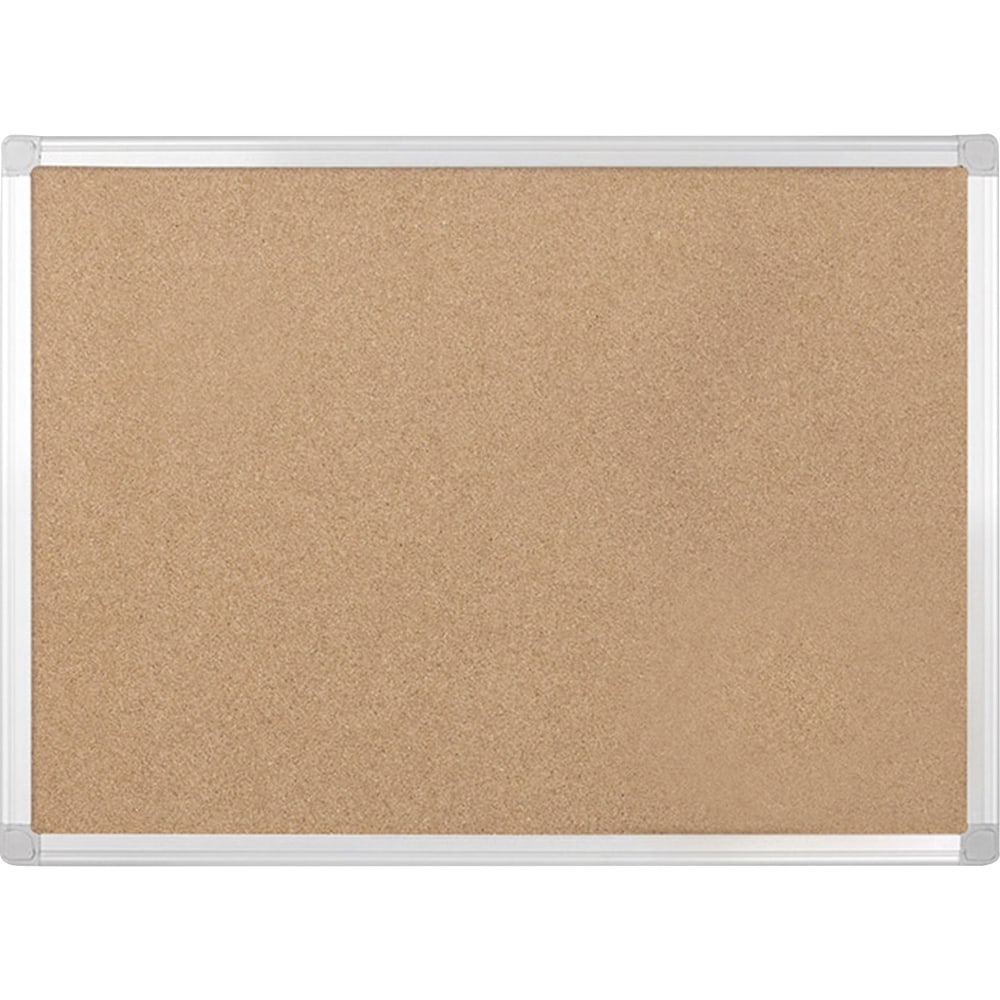 MasterVision Earth Cork Board, 48in x 72in, 80% Recycled, Aluminum Frame With Silver Finish