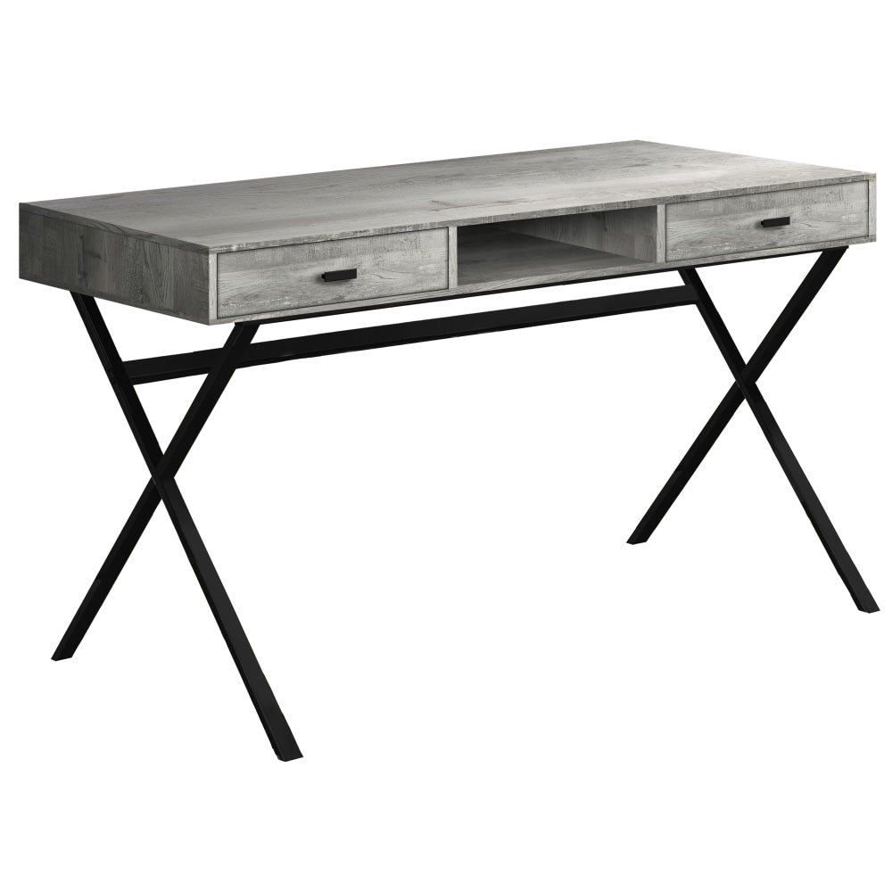 Monarch Specialties Bethany 48inW Computer Desk, Gray/Black